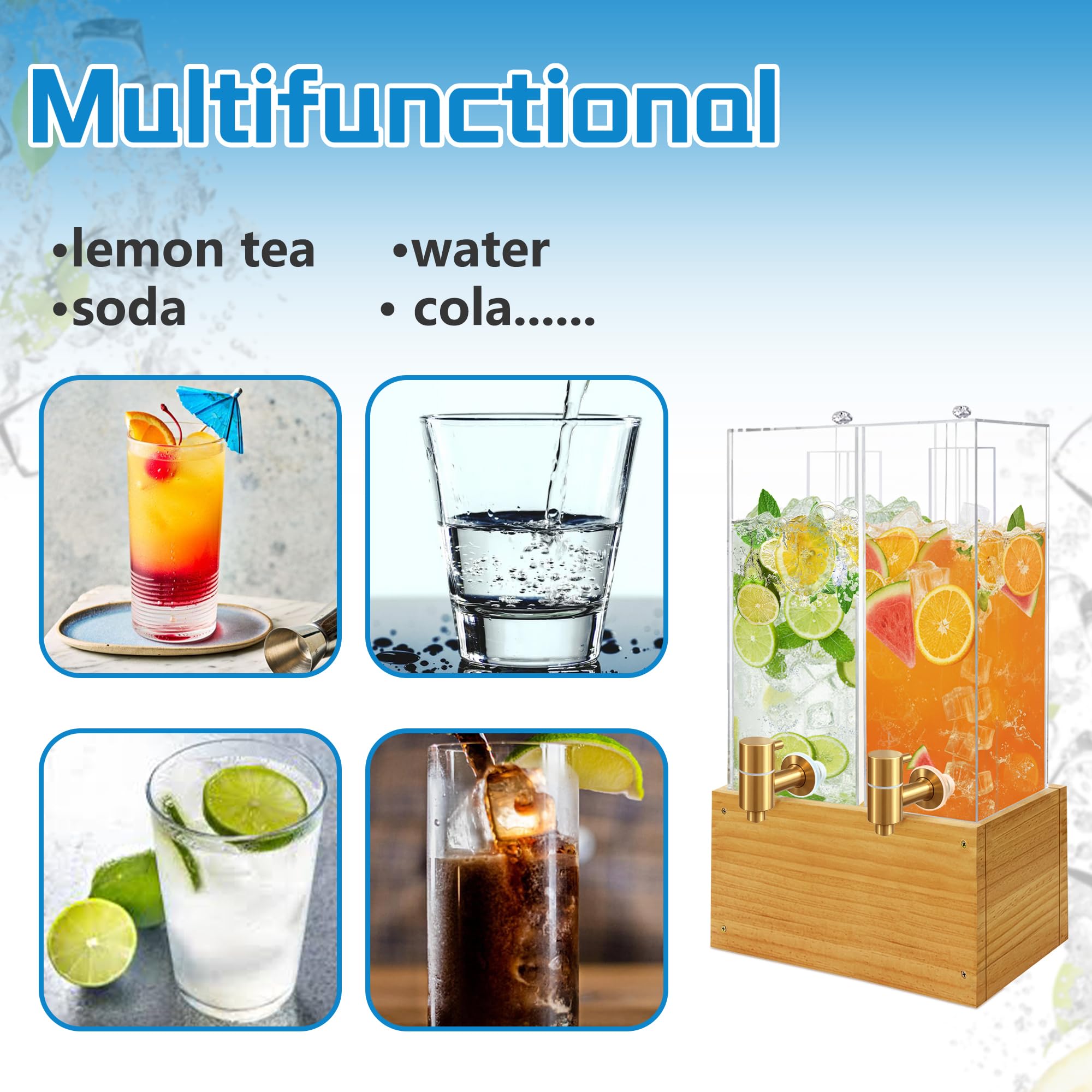 Two-container beverage dispenser for parties