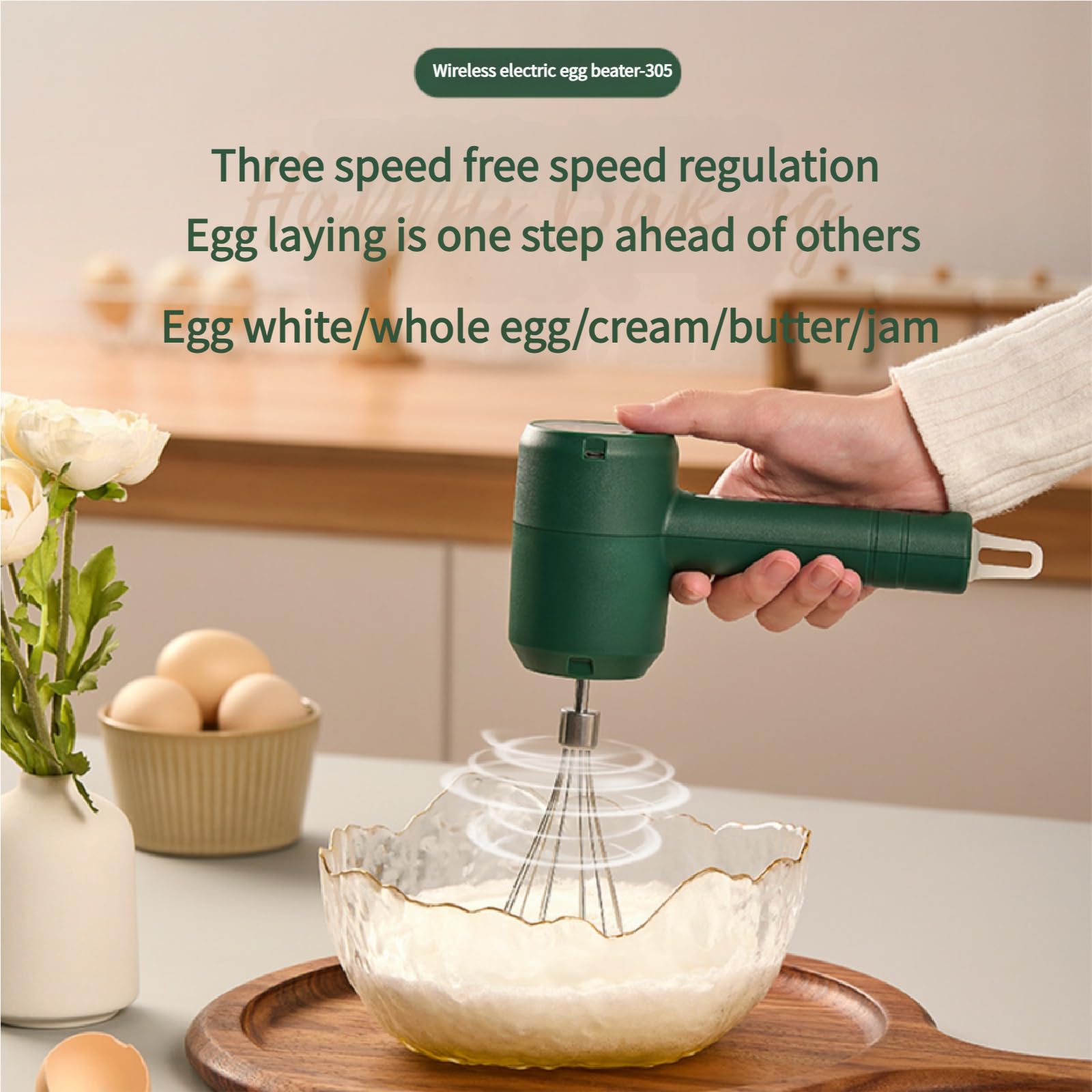 Ergonomic grip and upright stand for cleaner countertop use