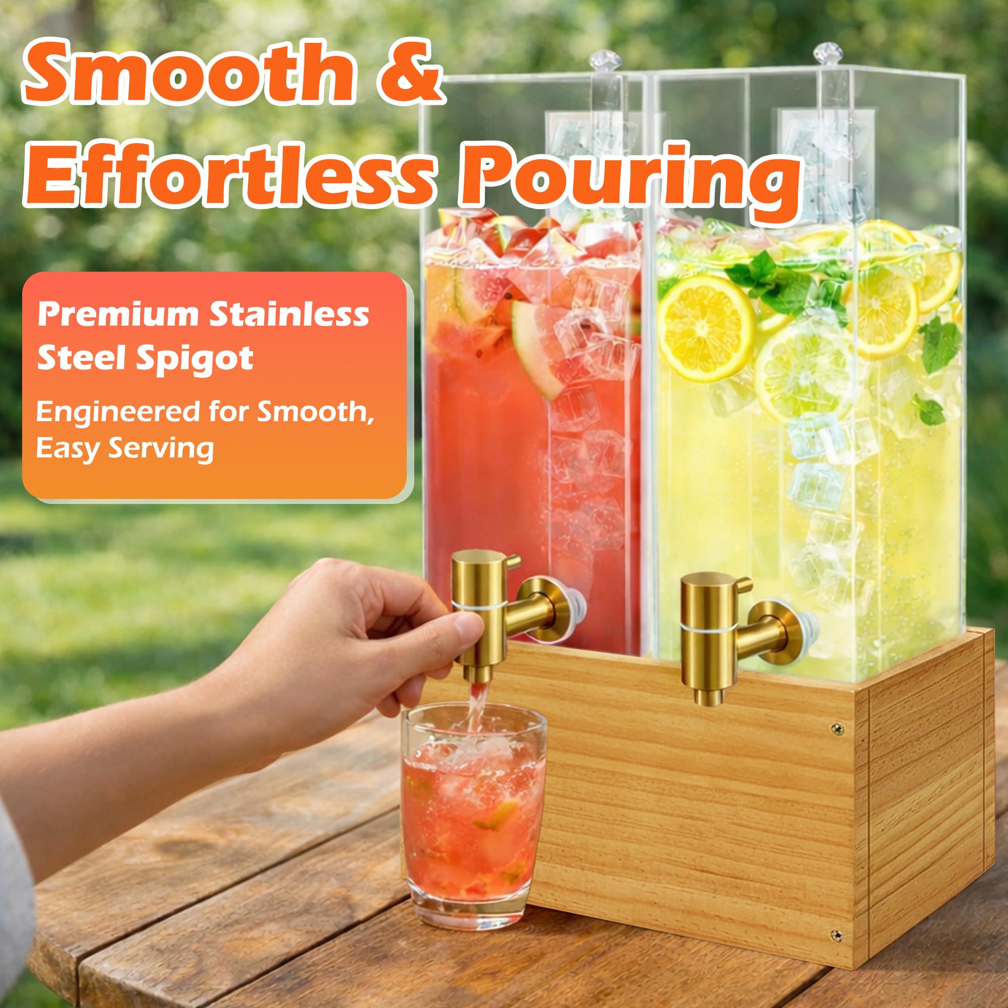 Two-flavor beverage dispenser setup for events