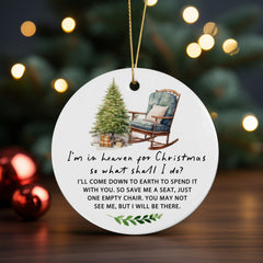 Two hanging strings included for Christmas in Heaven Memorial Ornament