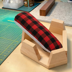 Natural wood color tailor ham holder suitable for ironing