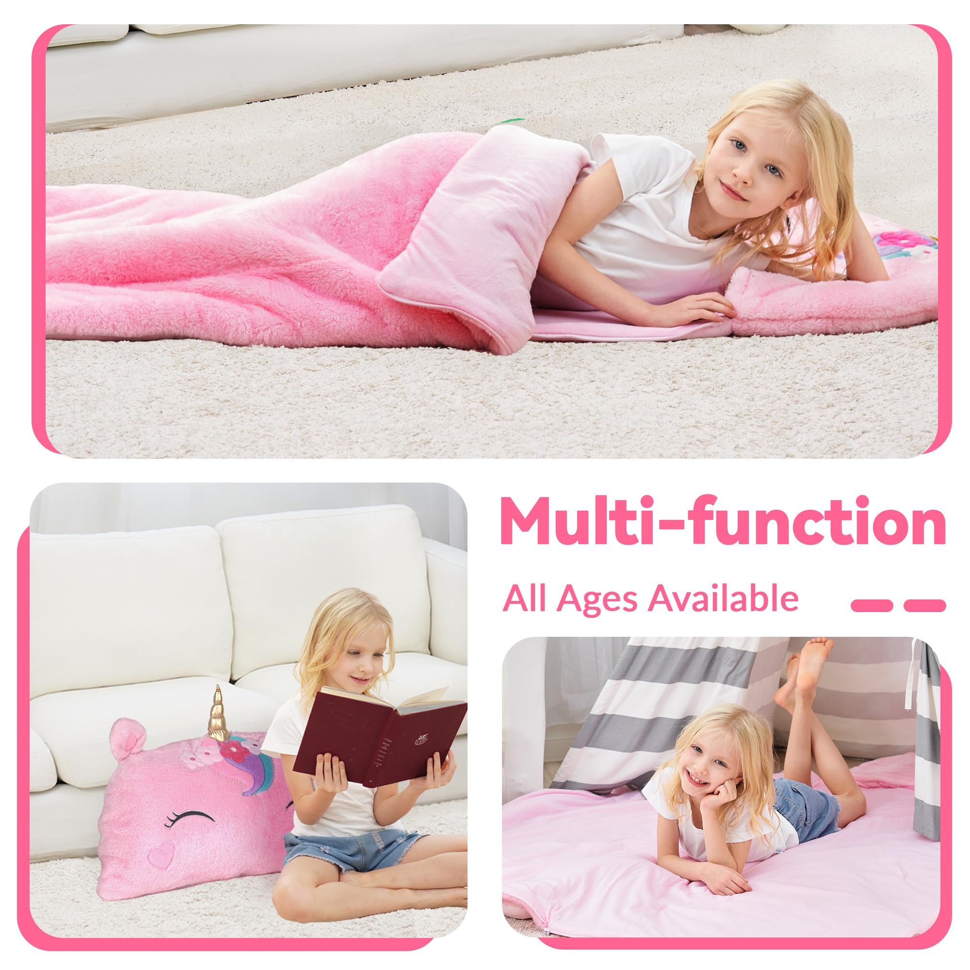 Machine washable sleeping bag for kids