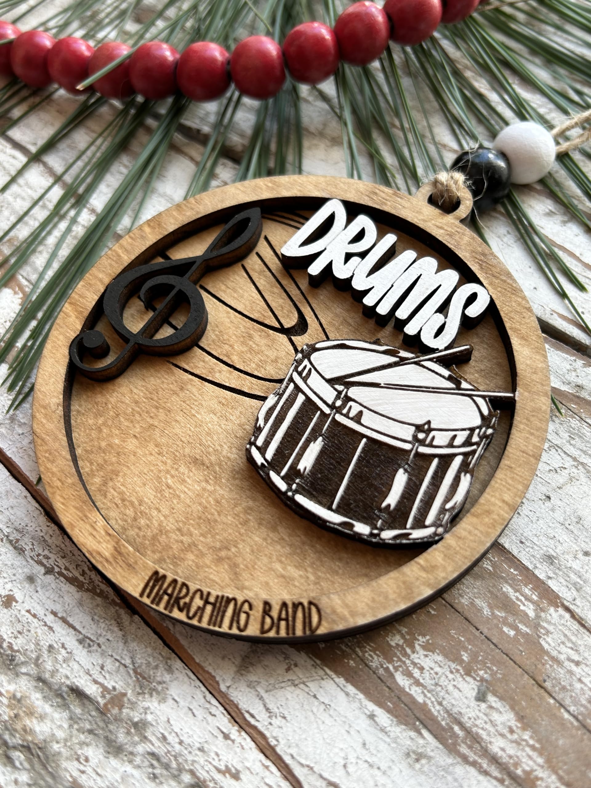 handpainted two-layer ornament north carolina