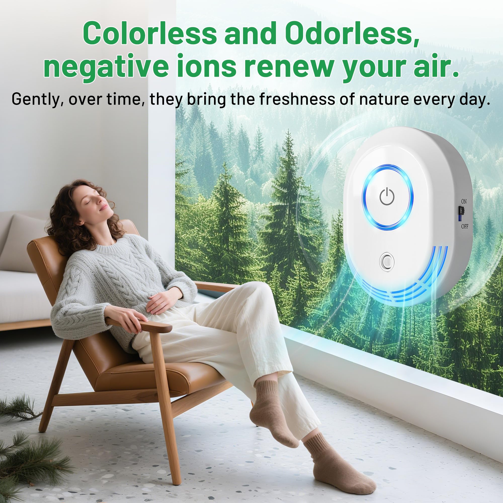 Compact plug-in air ionizers for small spaces