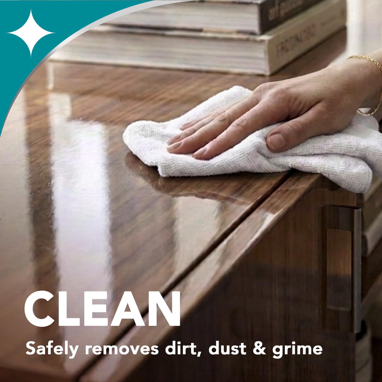 Finished wood surfaces cleaner spray for cabinets and furniture