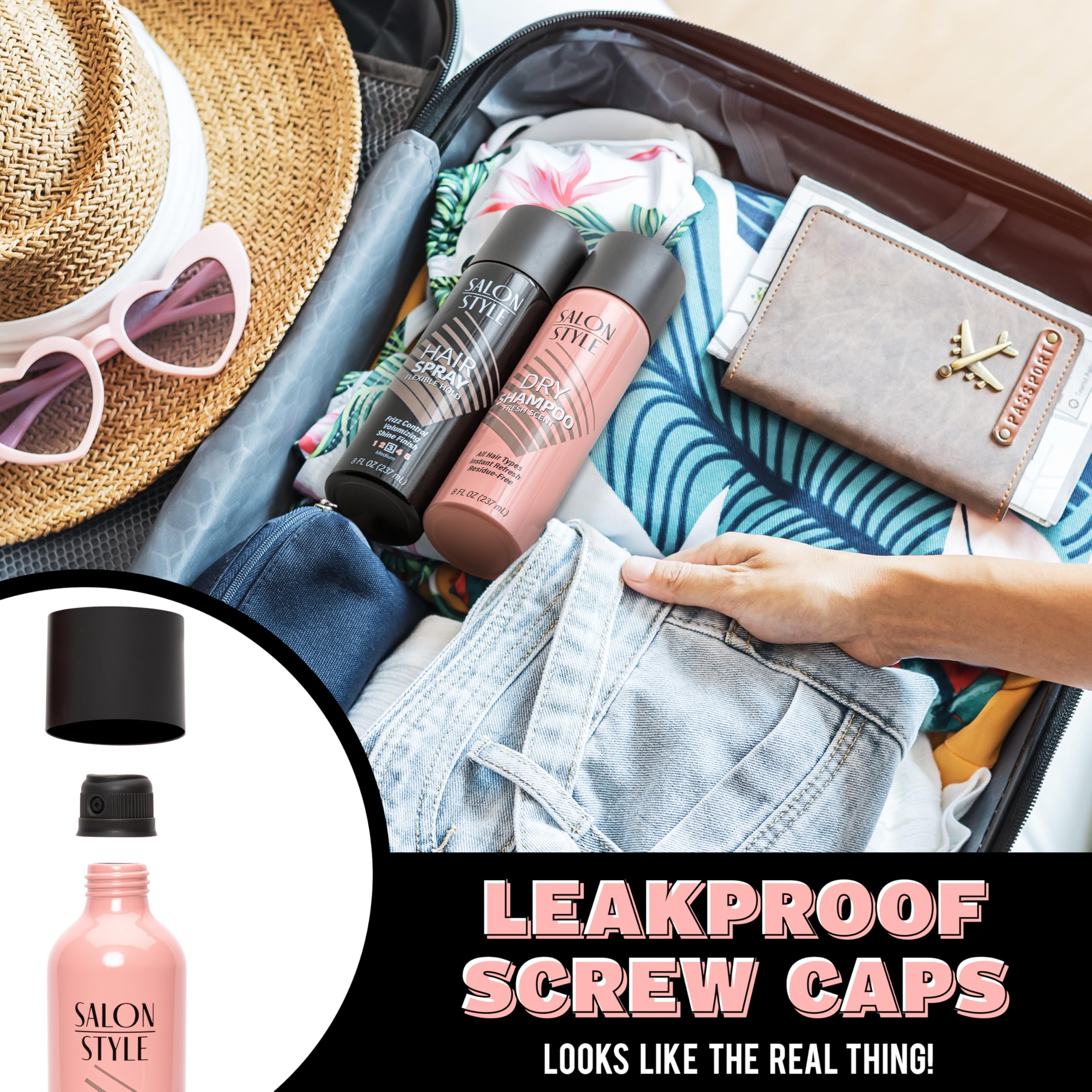 Leak proof twist off caps on GoPong flasks