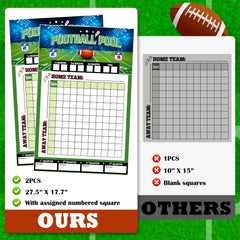 Two-pack football pool poster for football events