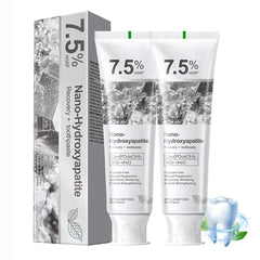 Two-pack hydroxyapatite toothpaste packaging