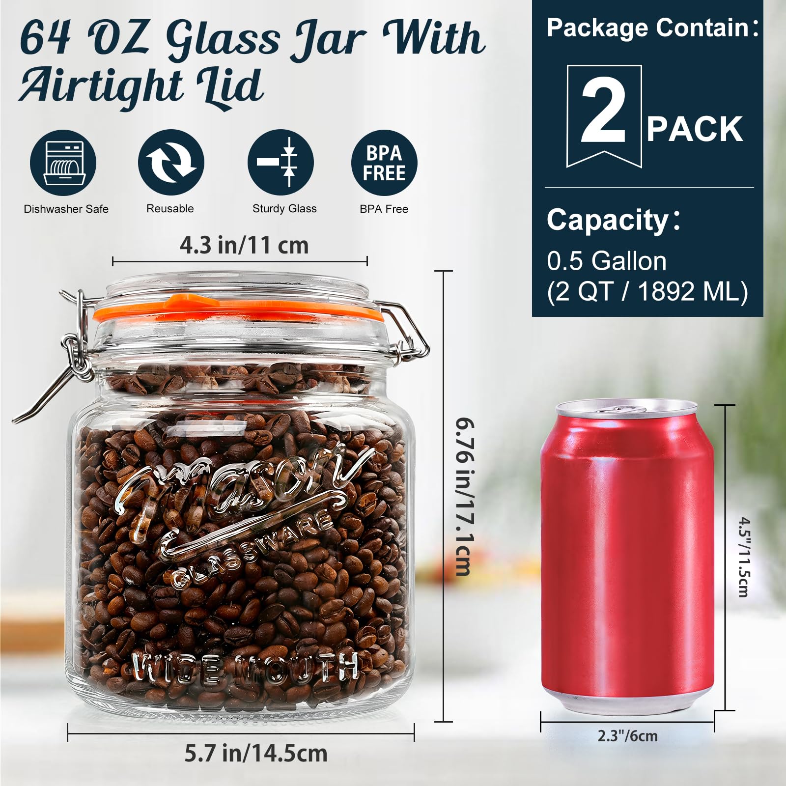 Mason jar with dual oz and ml measurement marks