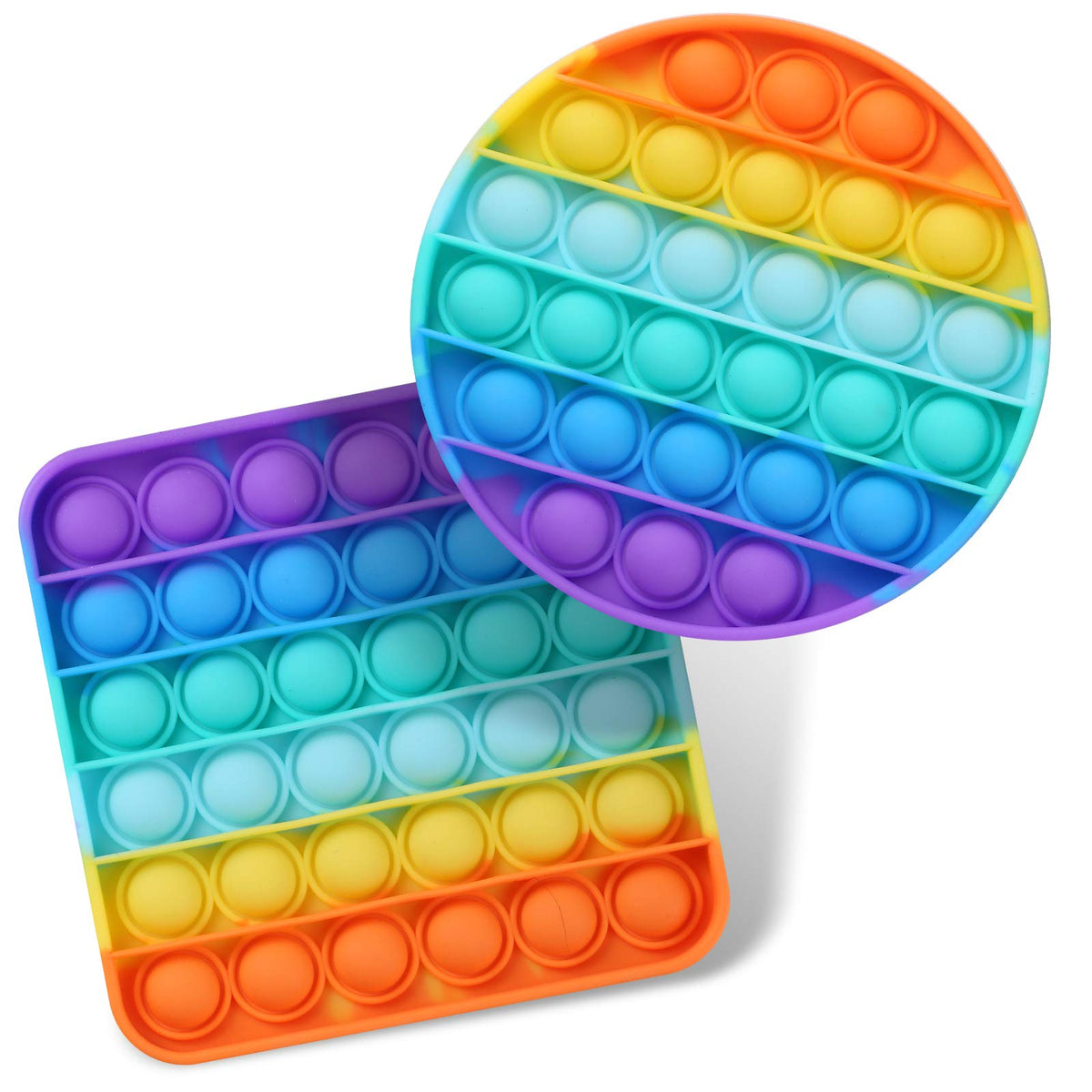 2-Pack Pop Fidget Sensory Toys round silicone shape