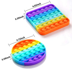 2-Pack Pop Fidget Sensory Toys square silicone shape