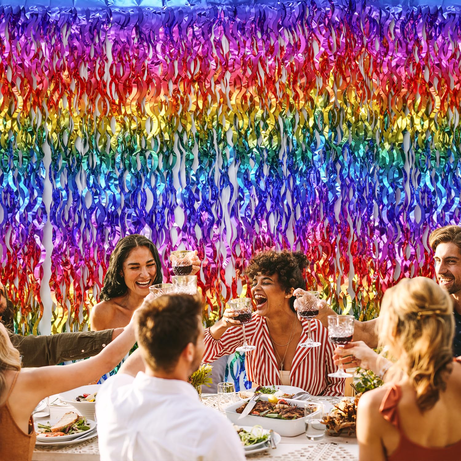 Rugged reusable fringe curtain for multiple events