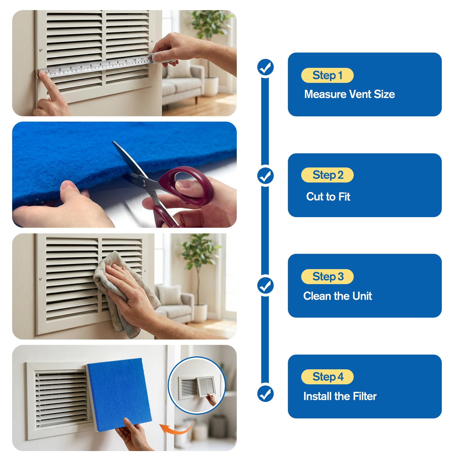 Polyester fiber filter media for 20x20x1 air filter