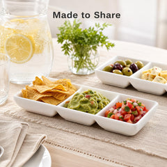 Two-pack divided serving platter for party use