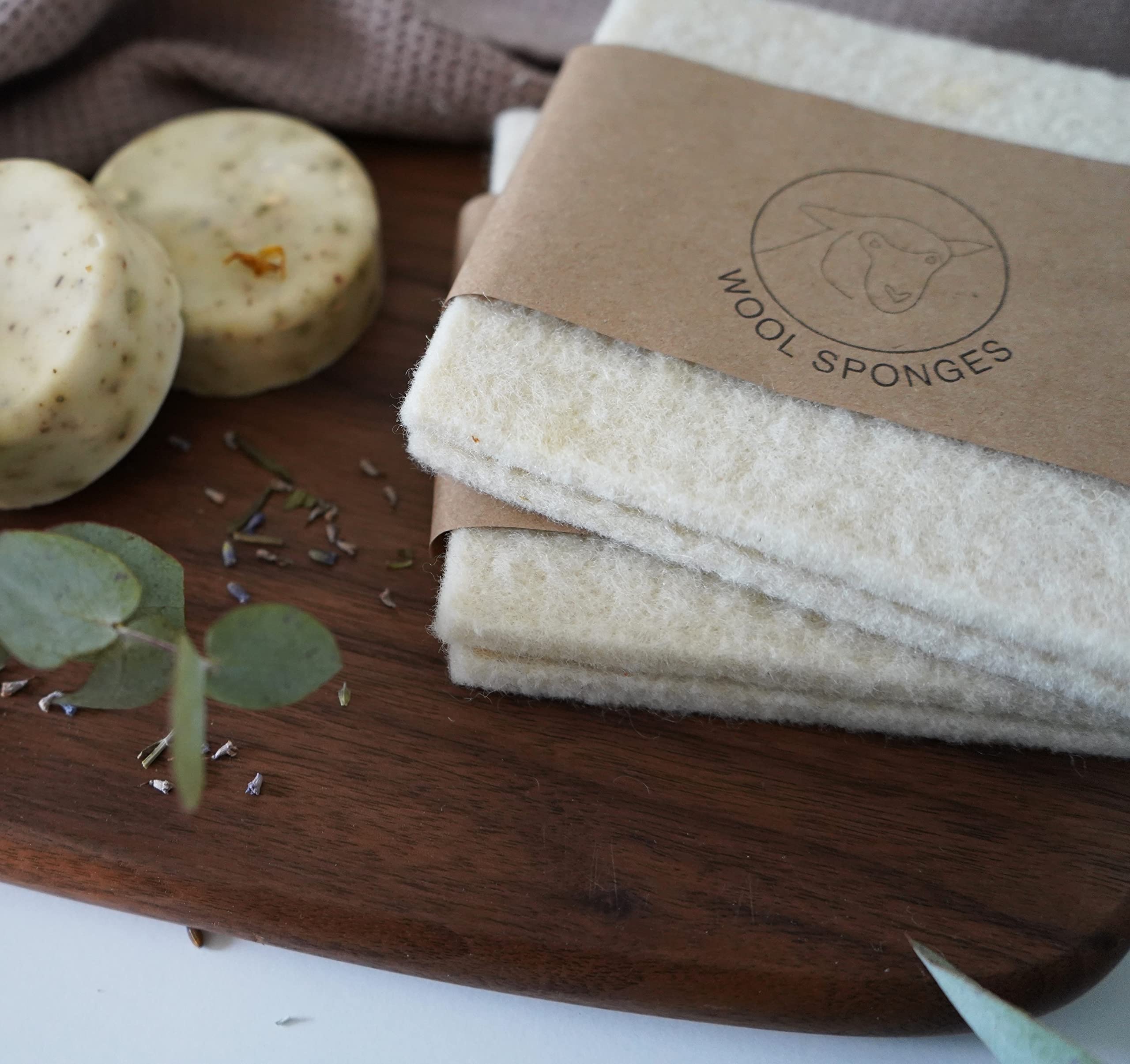 Natural dish sponge made of wool Keyaiira