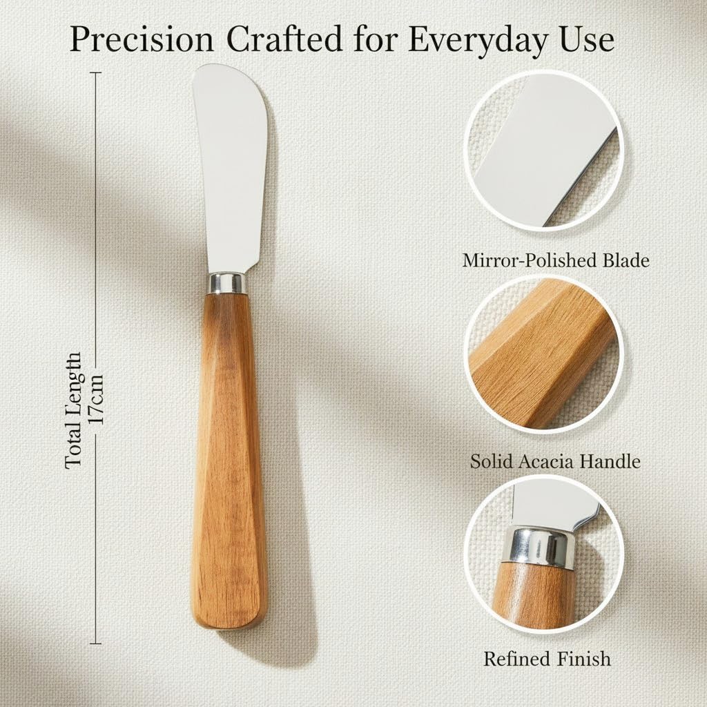 LacusMare acacia wood butter spreader