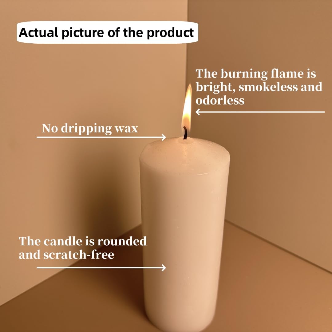 Pillar candles compatible with wide mouth and cylindrical holders