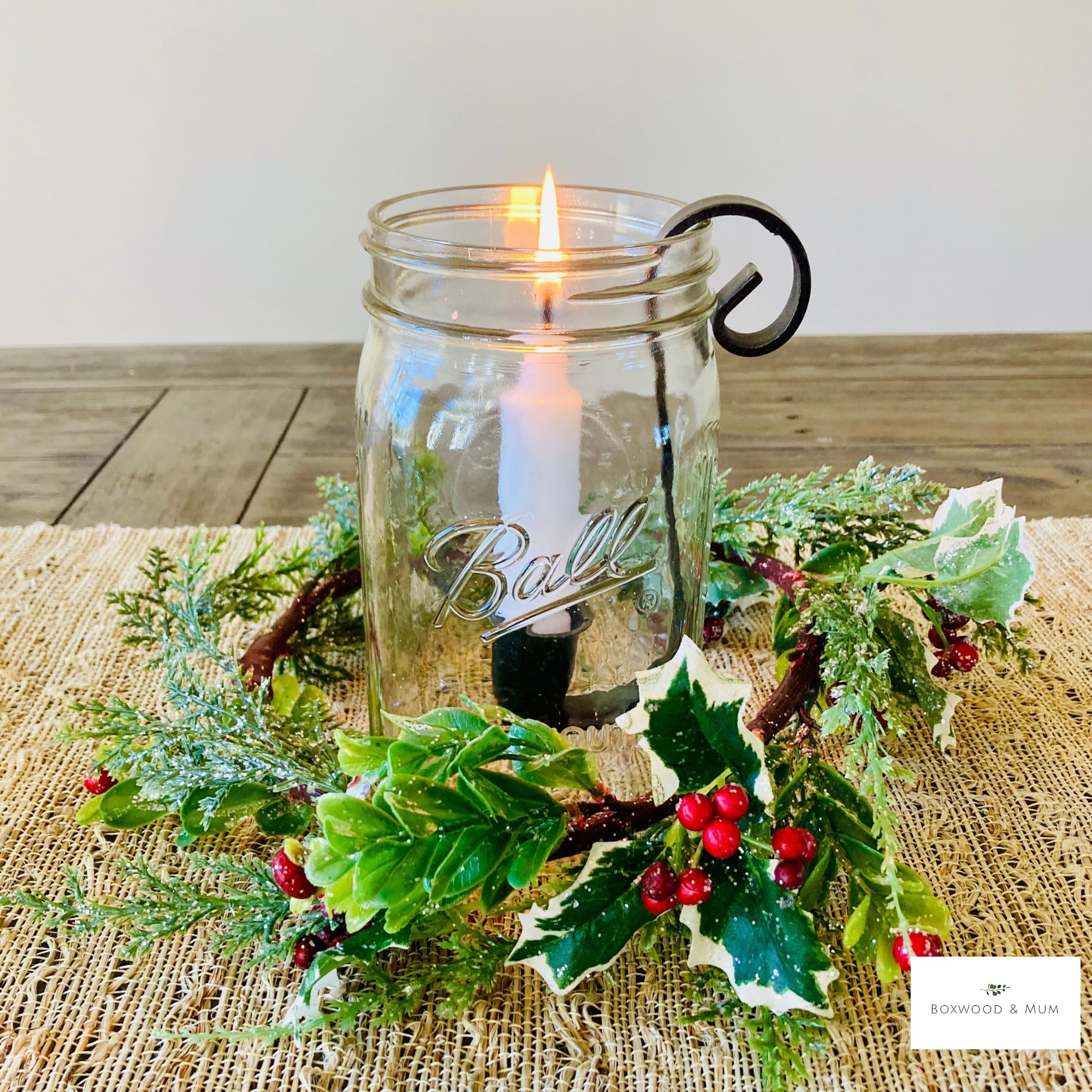Fits 2 quart mason jars for larger centerpieces