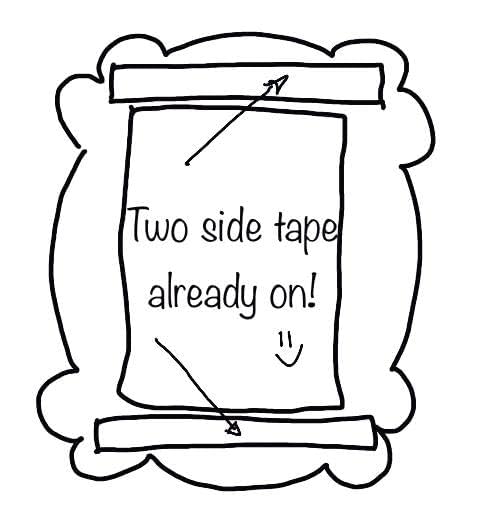 Back side with two side tapes for easy mounting
