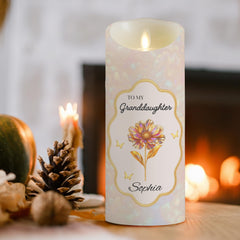 Cordless LED candle with flickering flame