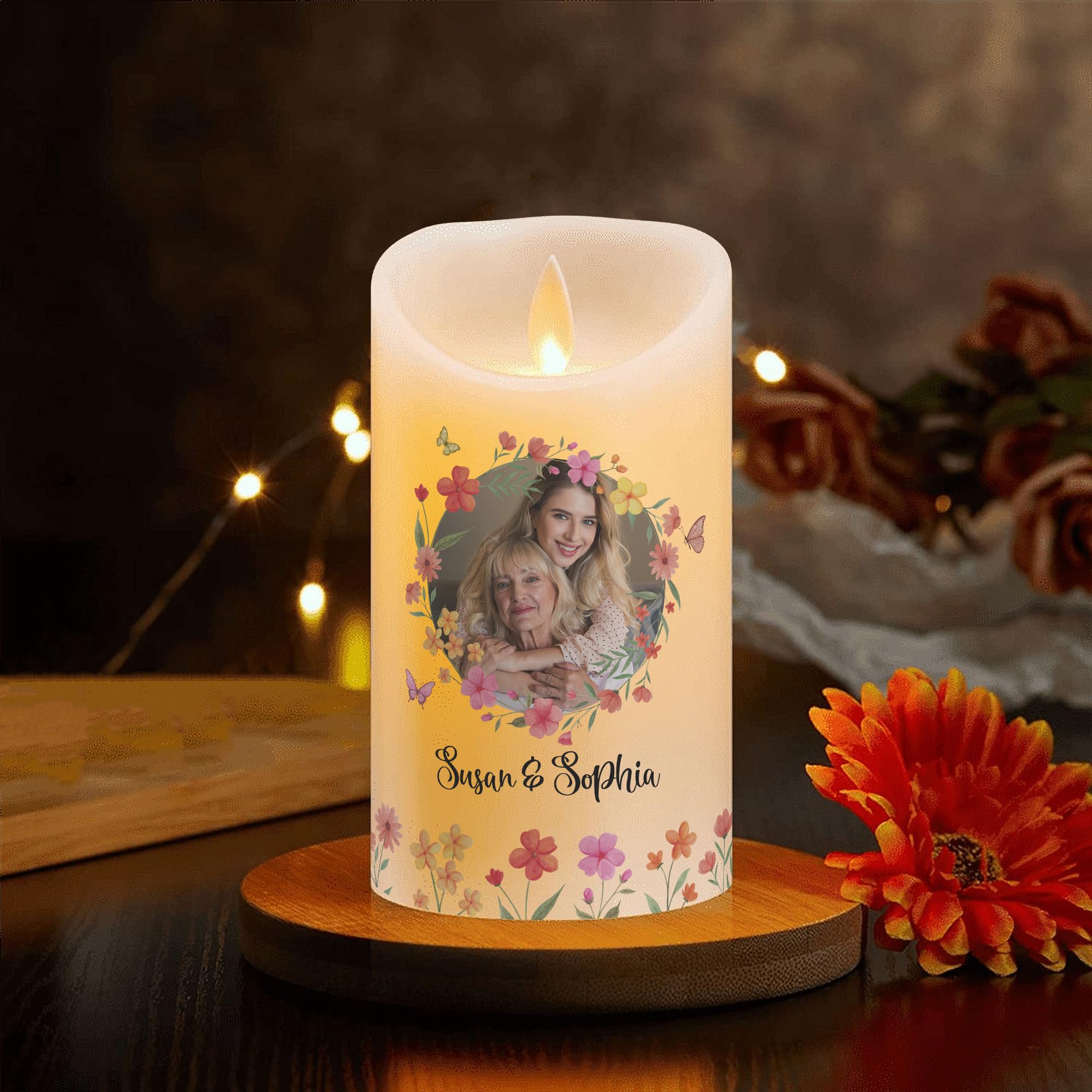 two sizes led candle 3x6 3x7 8in