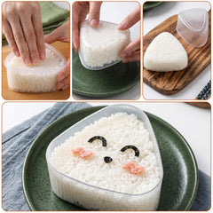 Non-stick triangle onigiri mold for easy demold