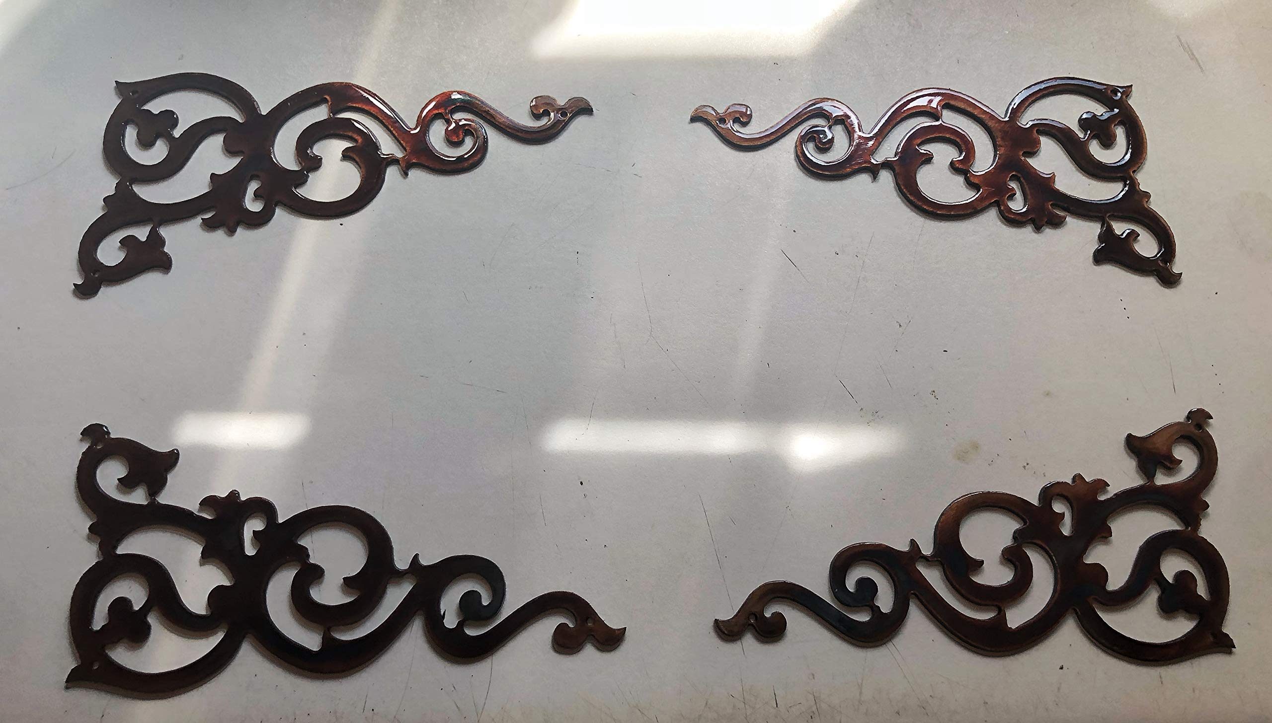 Decorative scroll corner accents set of 4 metal wall art image 5