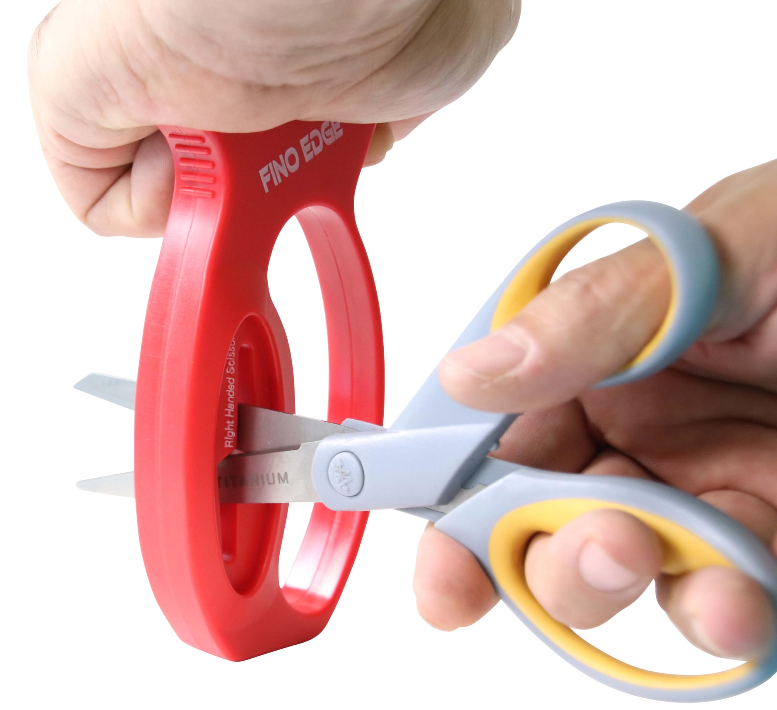 Manual operation knife and scissors sharpening tool