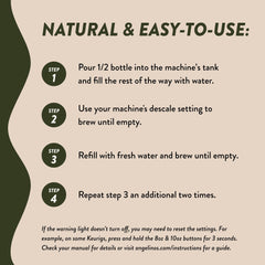 Two uses per bottle packaging for descaler