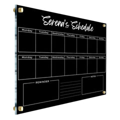 Two Week Planner Acrylic Calendar 2026 front view