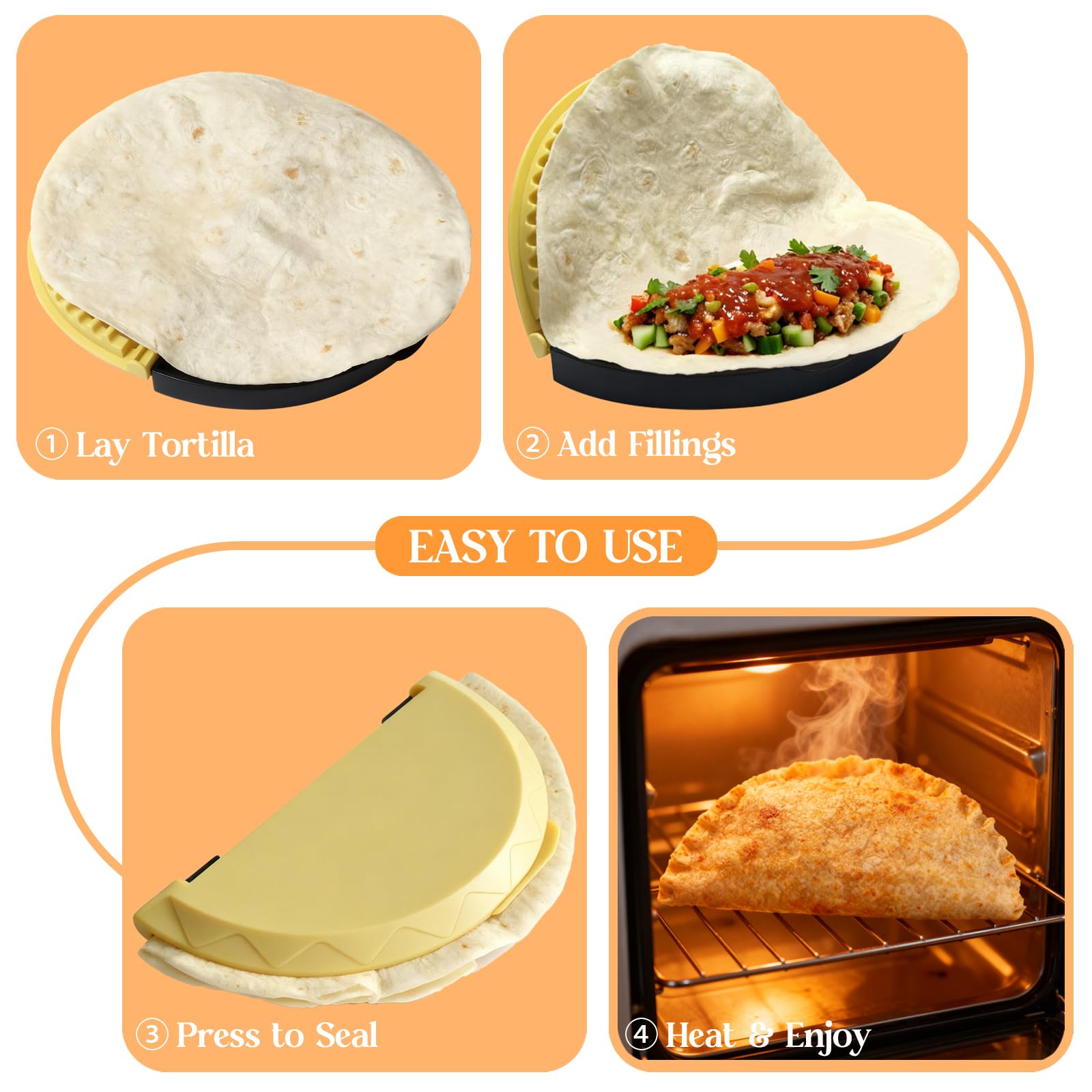 Twostubir 3-in-1 tortilla press feature view