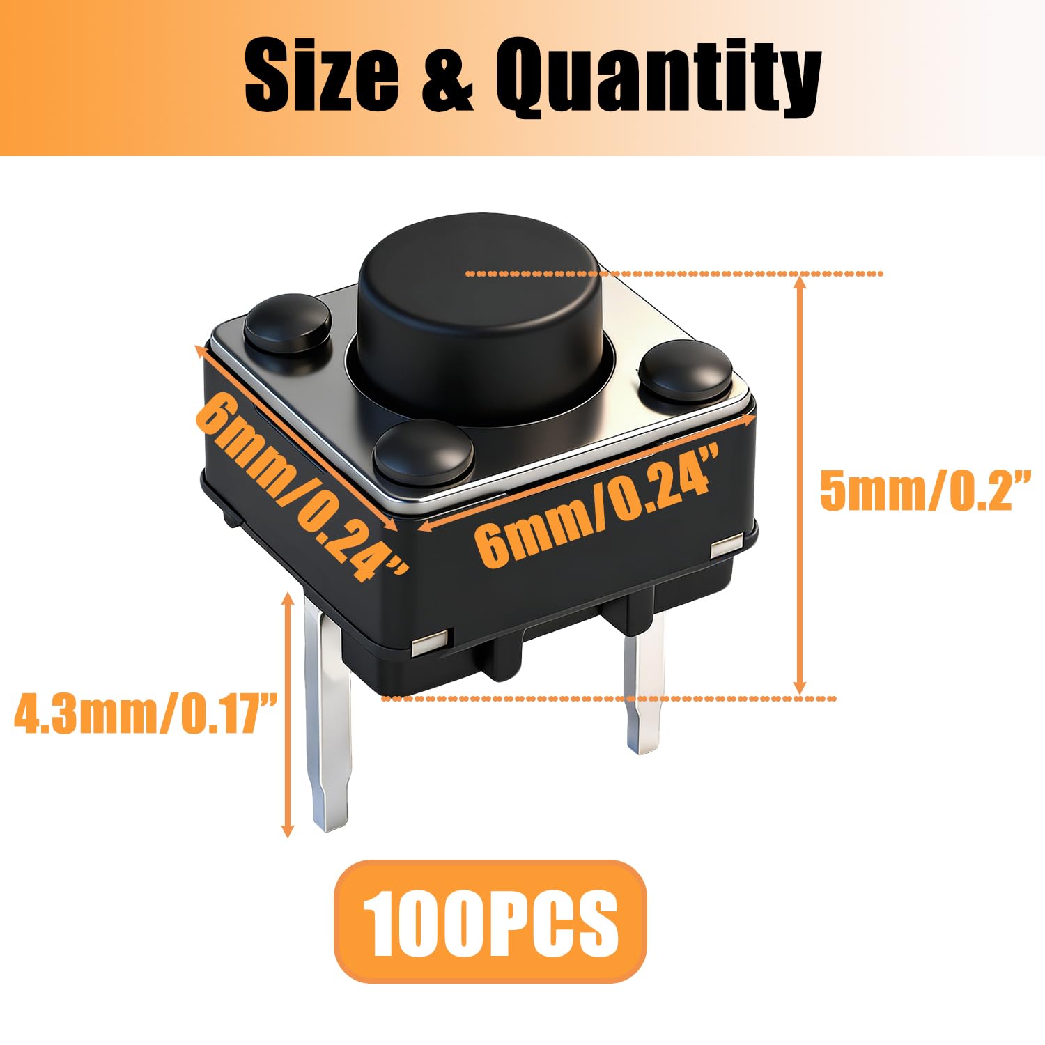 100pcs momentary tactile switch set