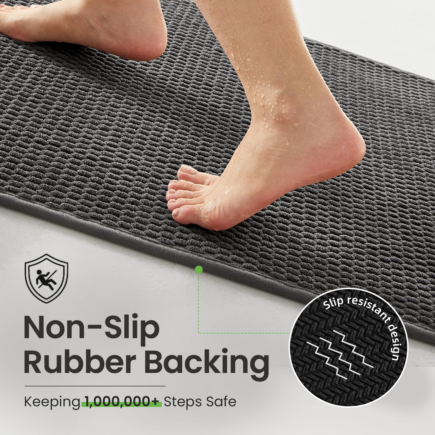 Absorbent quick dry TYUU bath mats