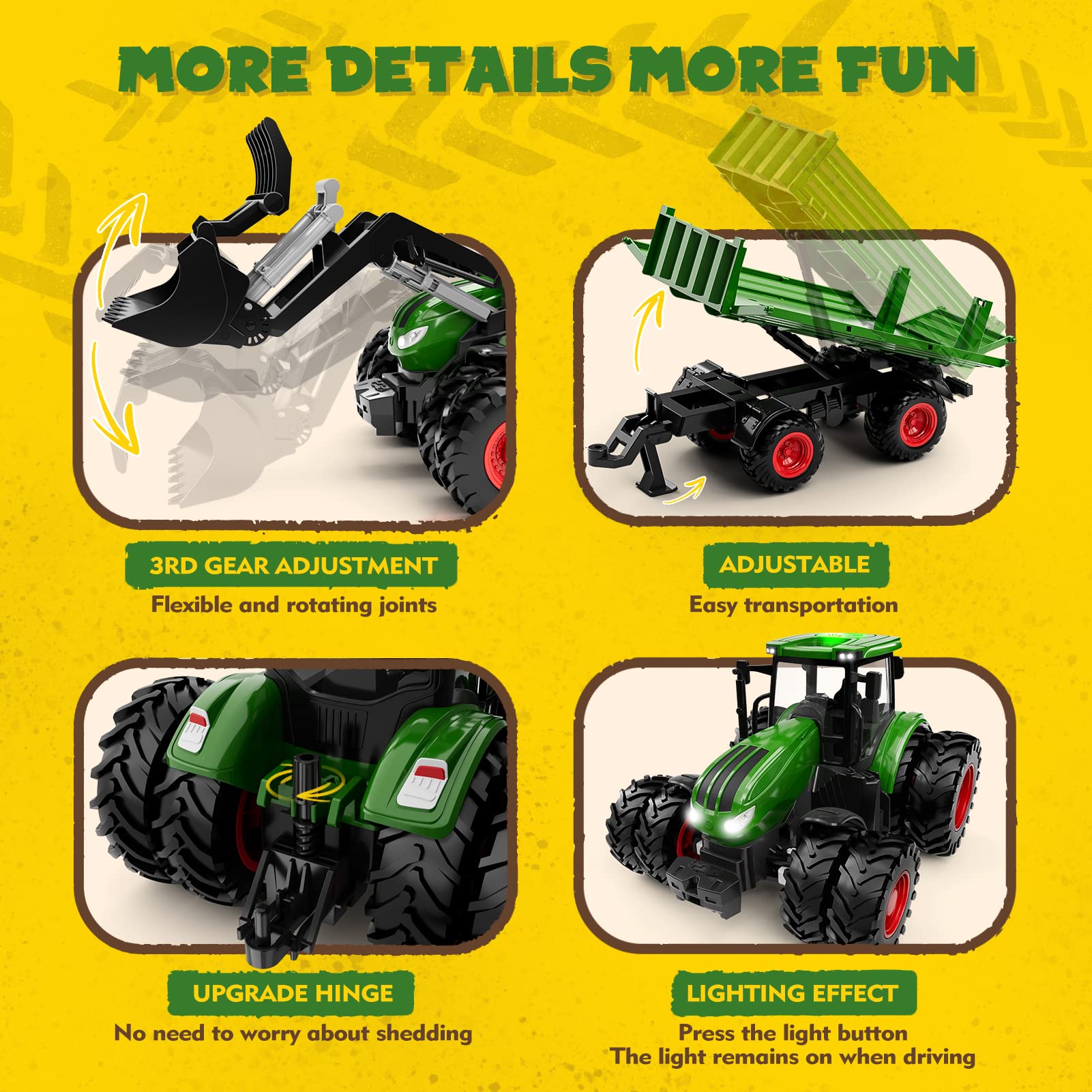 Uarzt farm toy with animals hay bales included