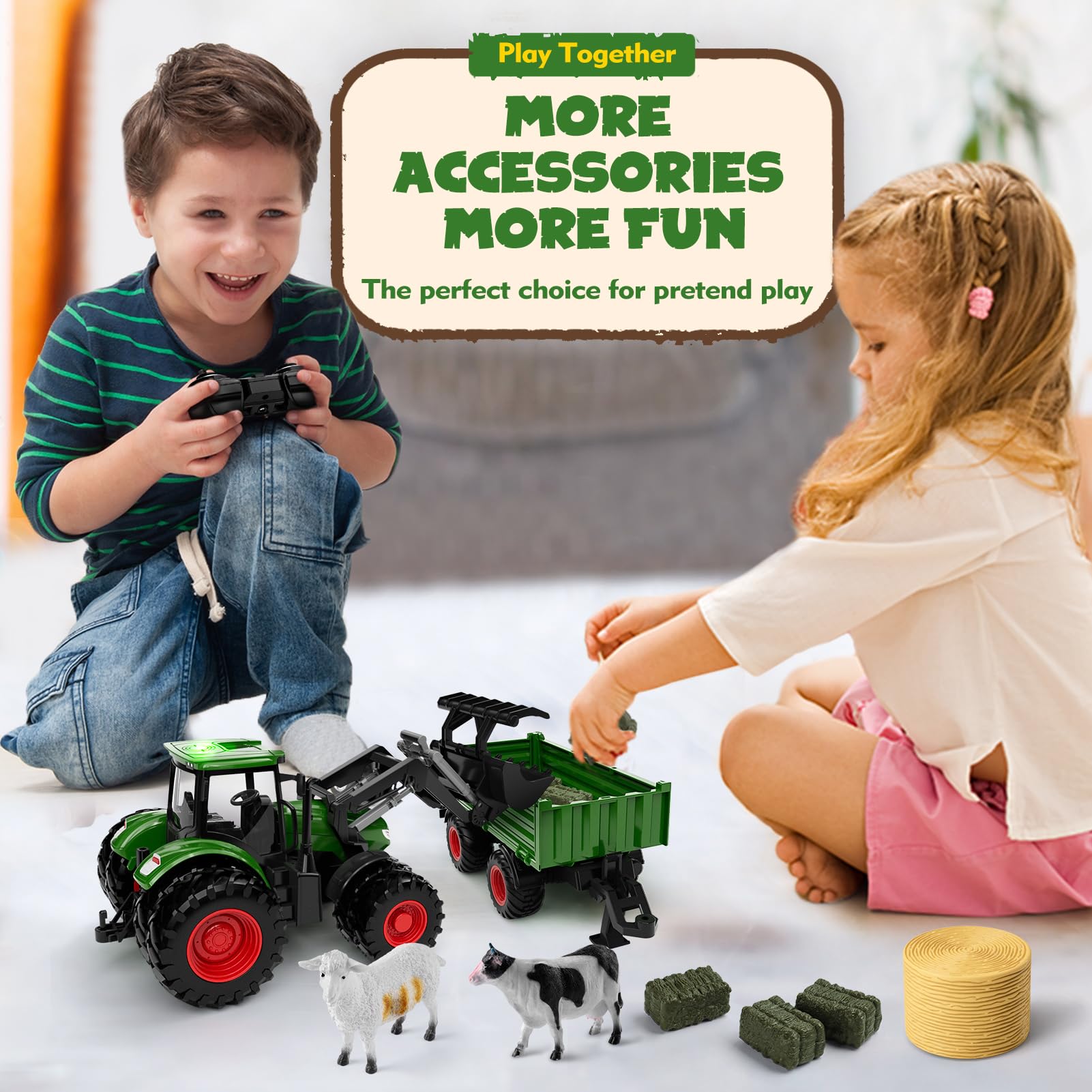 Uarzt beginner friendly remote control tractor 2.4GHz