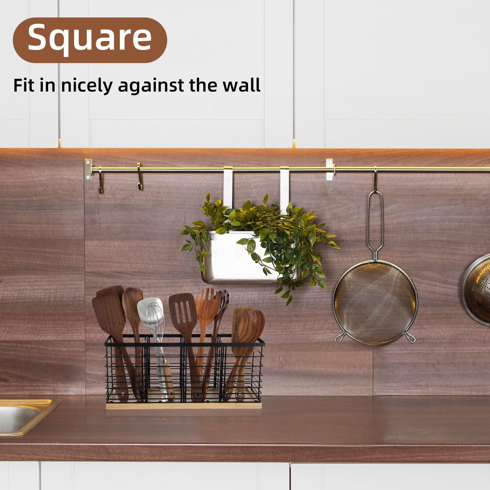 Breathable iron wire cutlery rack with drainage