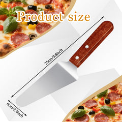 Stainless steel pie server with wooden handle
