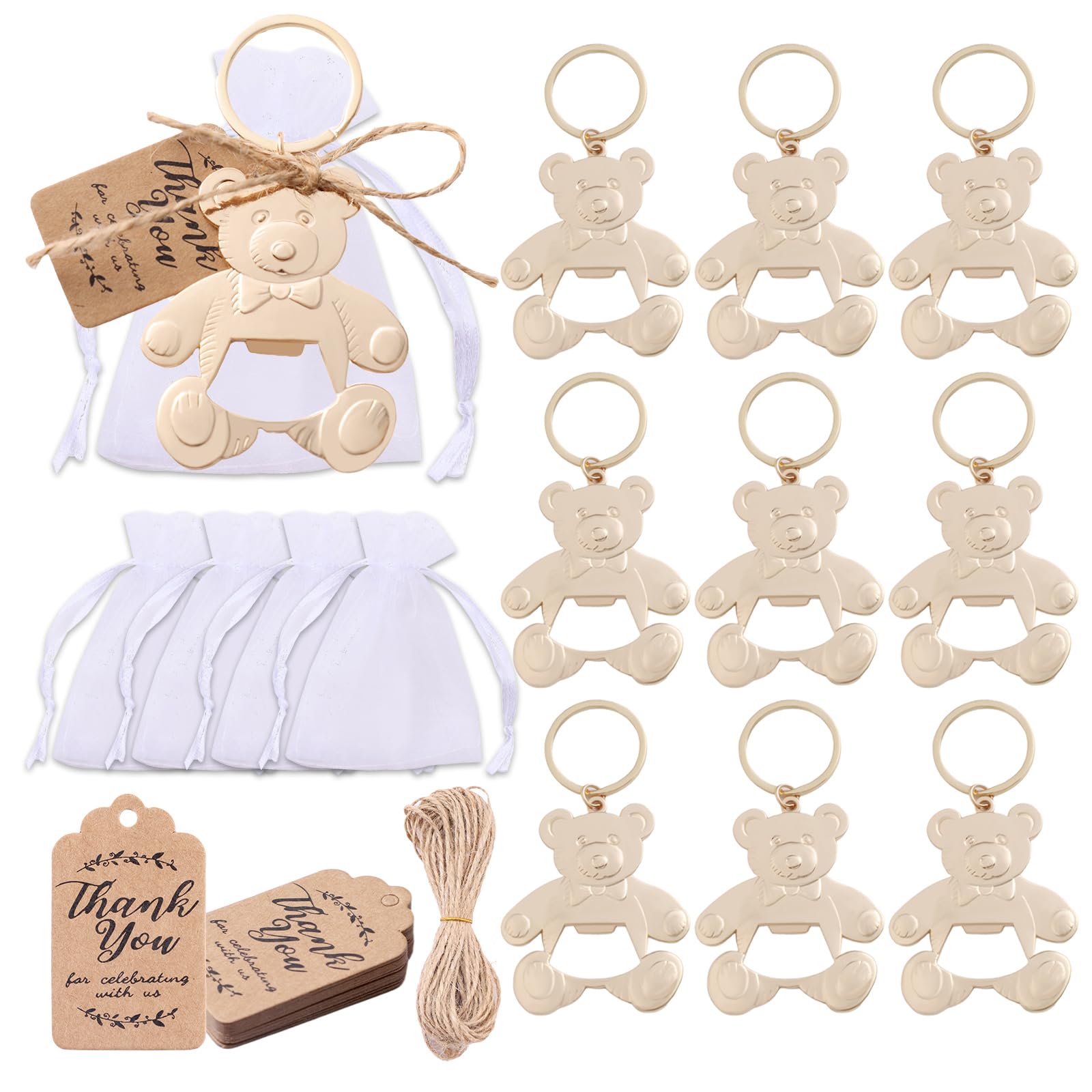 Uezea bottle openers for baby shower gifts