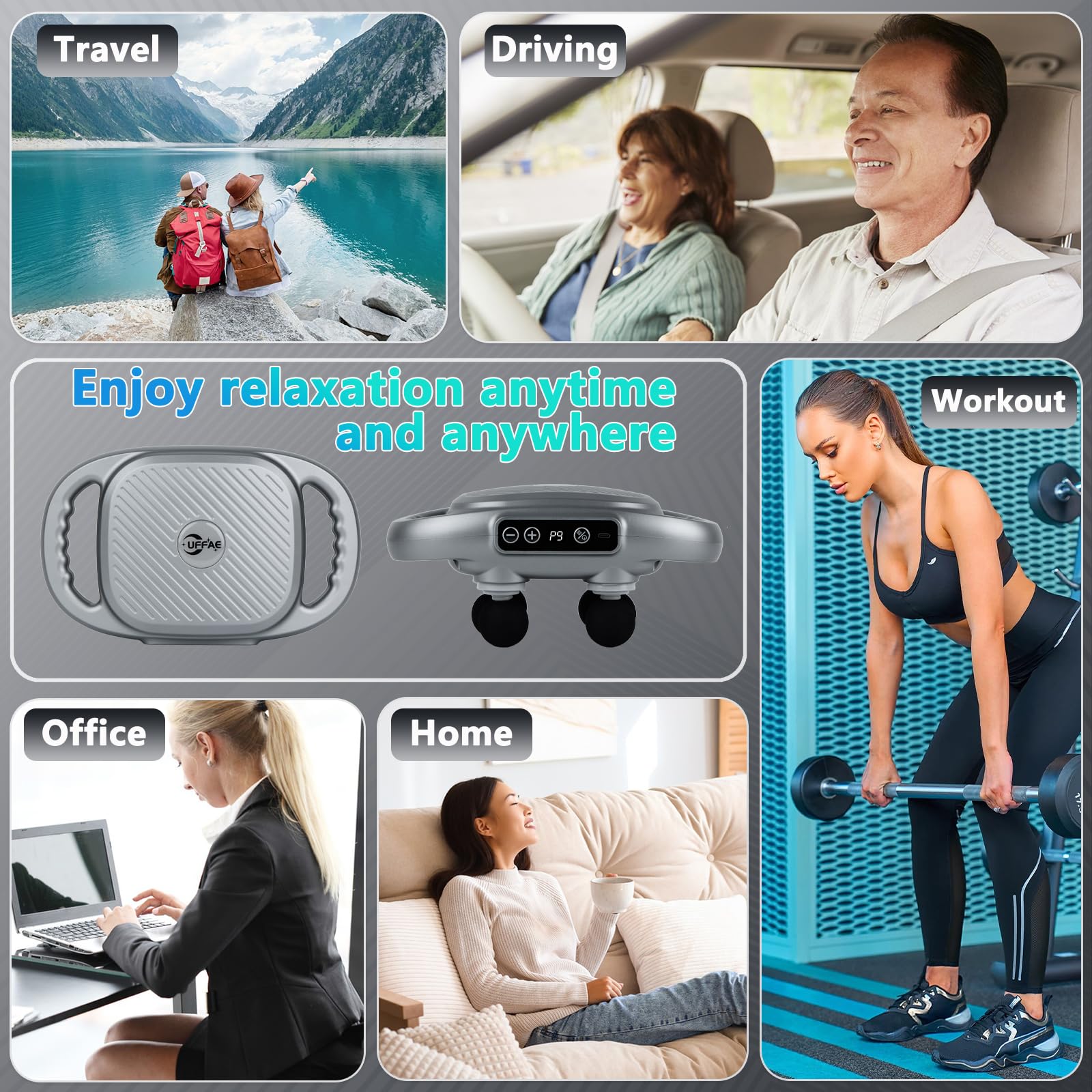 UFFAE ultra quiet massage gun operation 35-45 dB