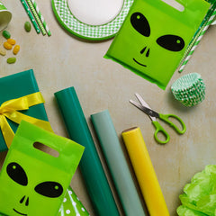 UFO themed alien party favor bags