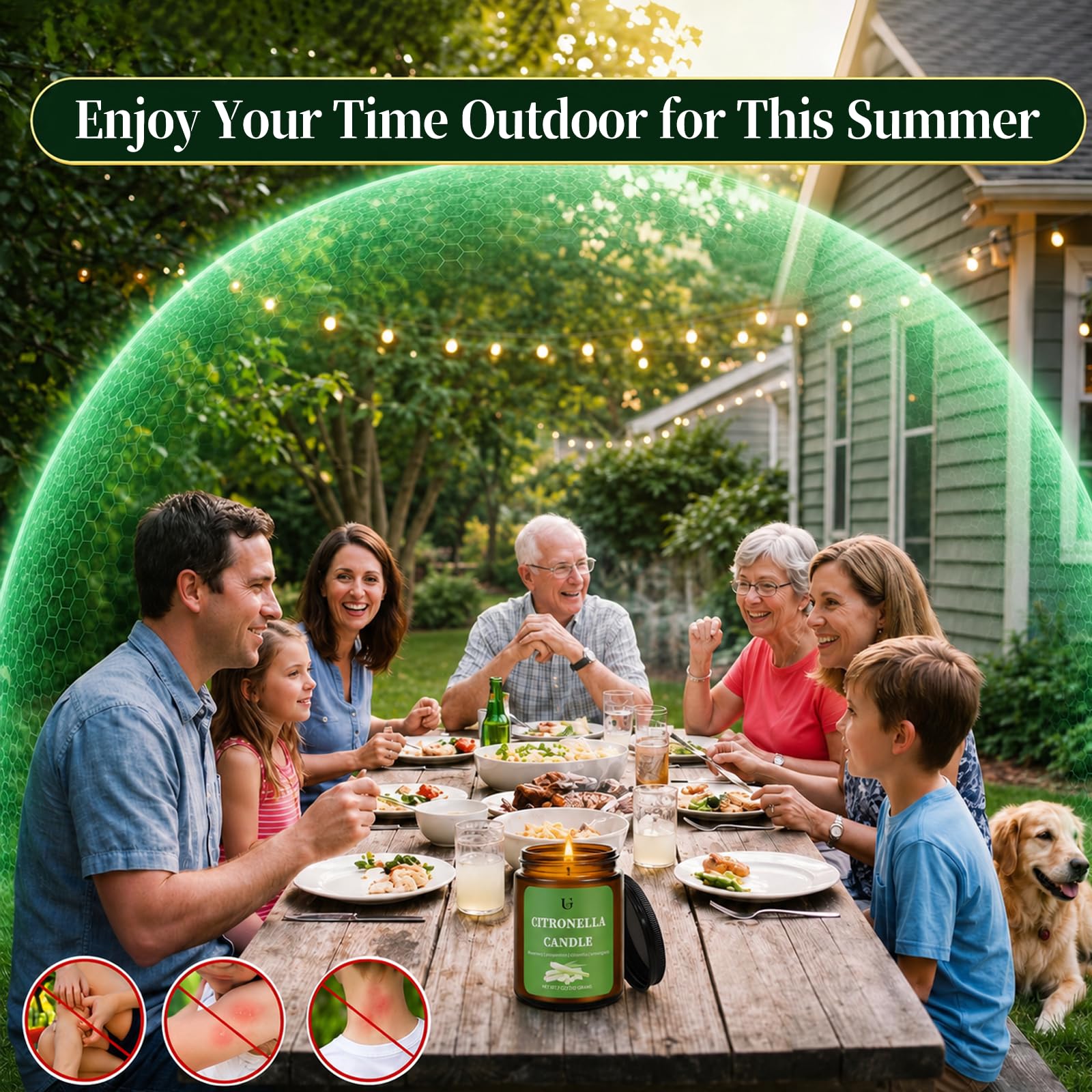 Two 7oz citronella candles for yard gatherings