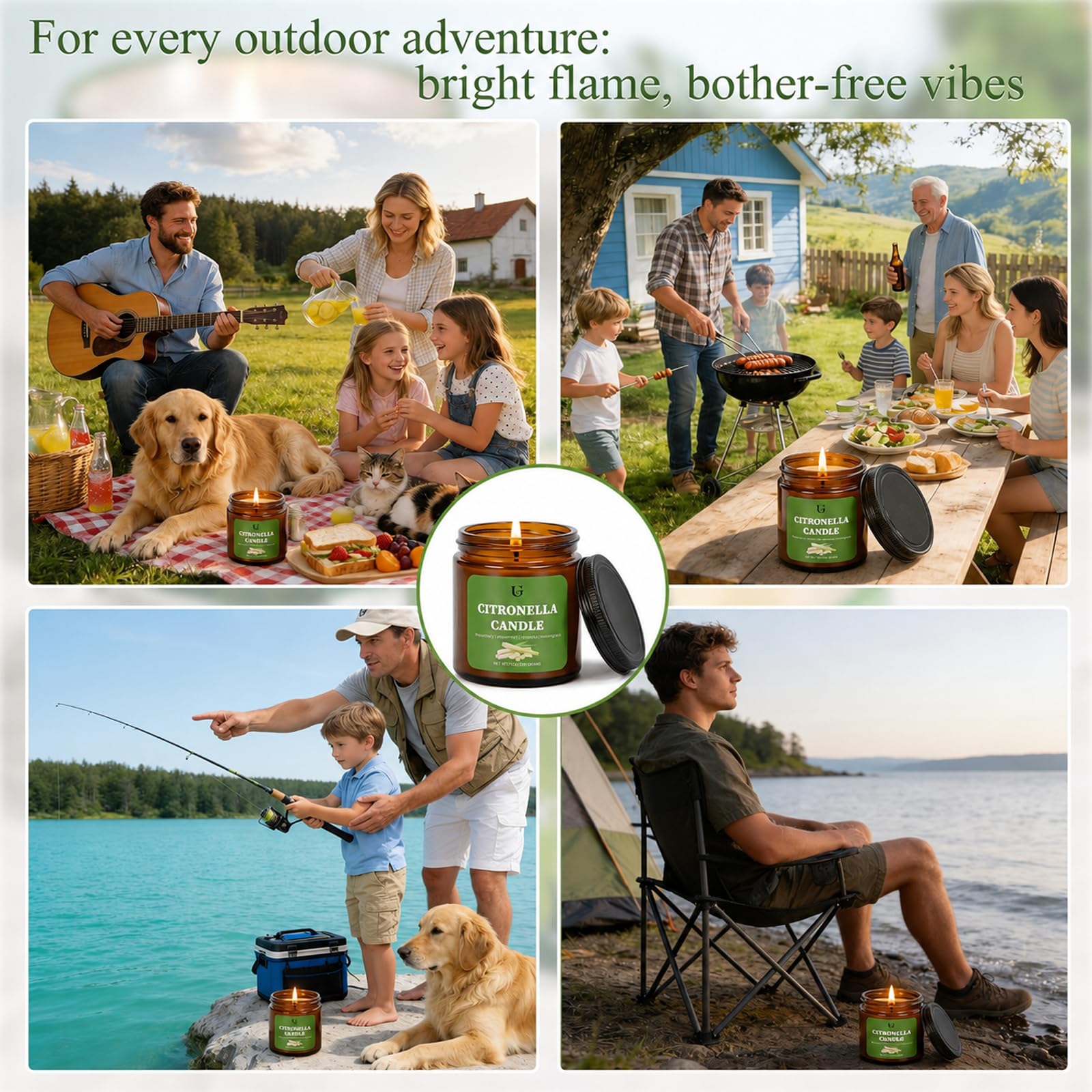 Candle burn time up to 50 hours per 7oz candle