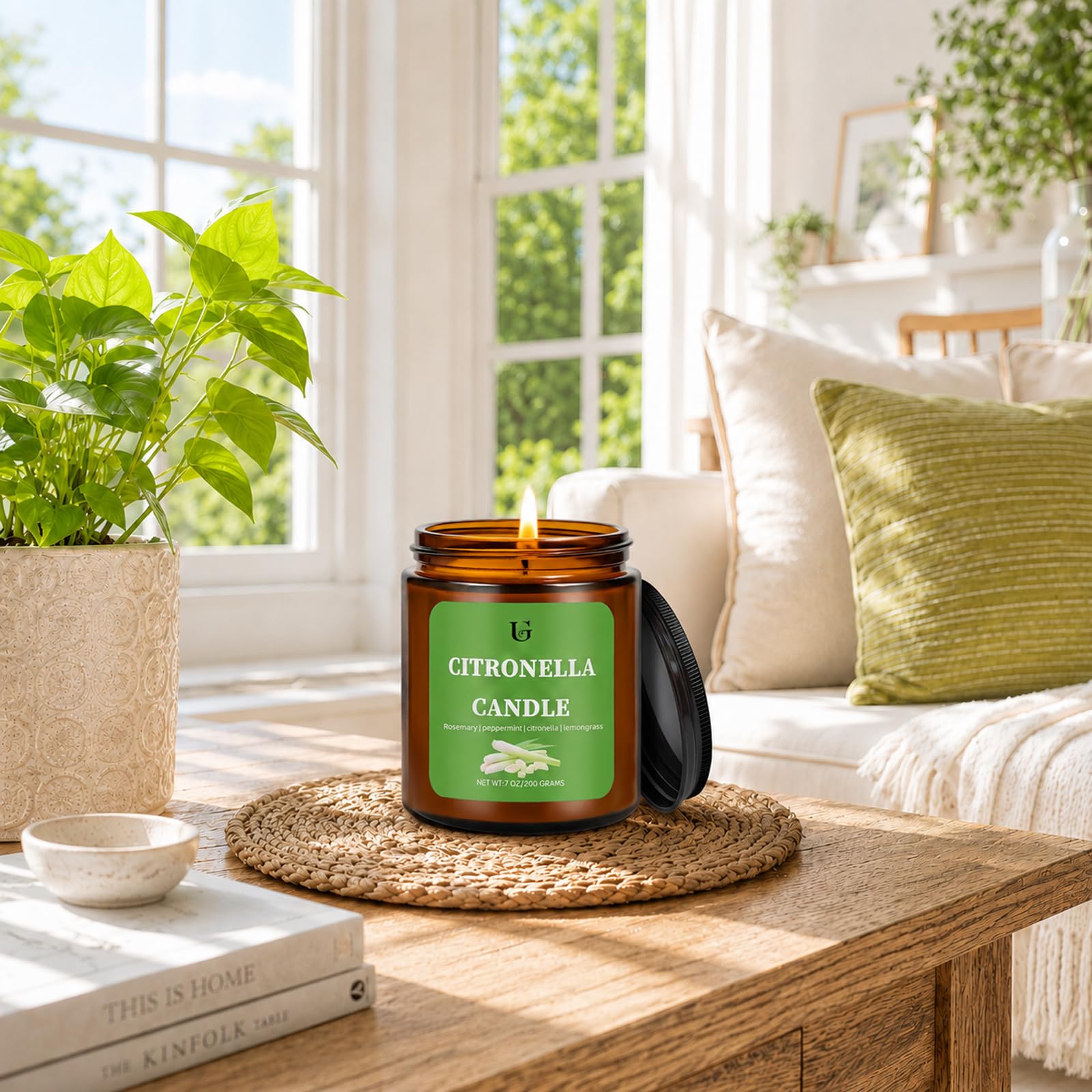 Two-pack citronella candles for backyard evenings