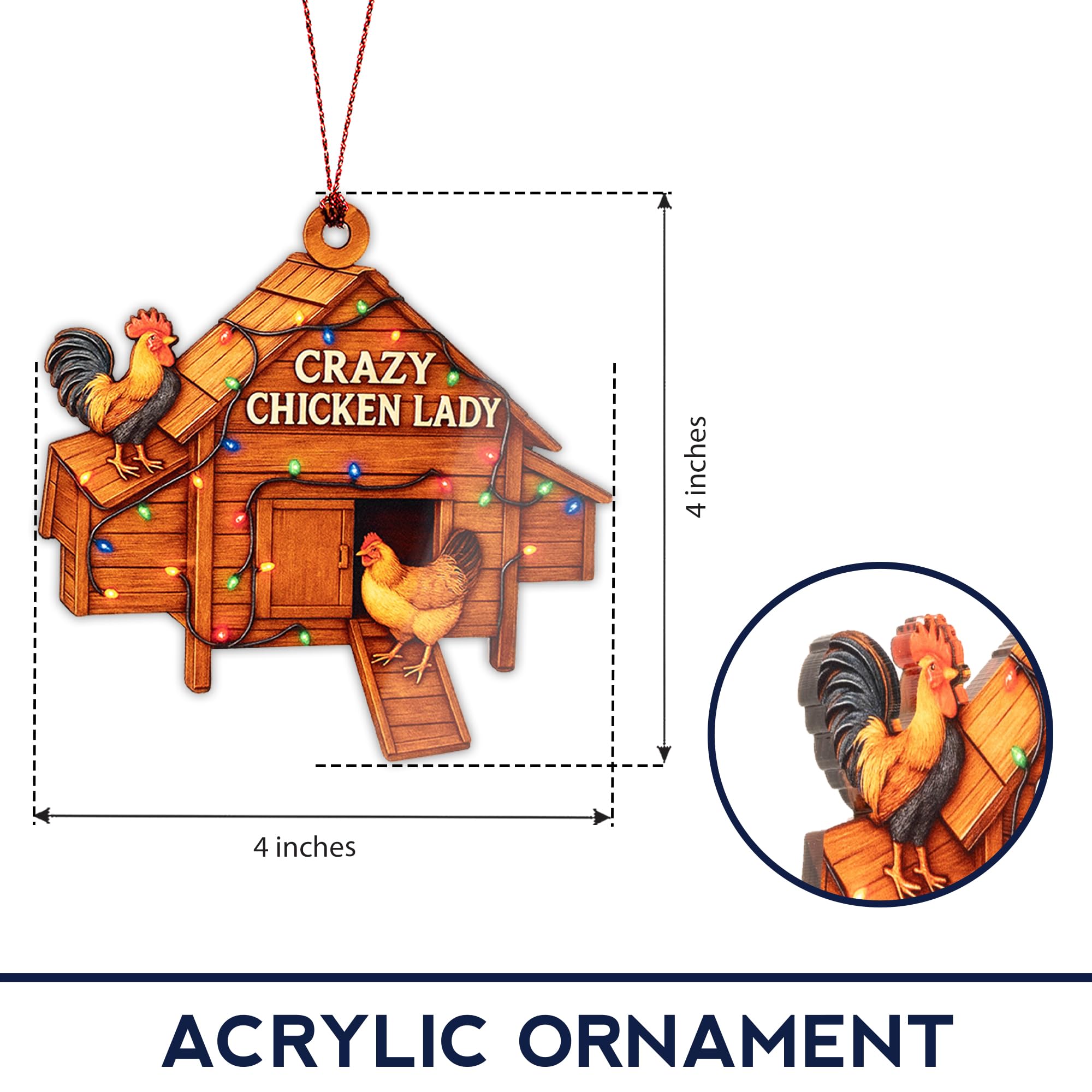 Ugly Christmas ornament with storytelling card
