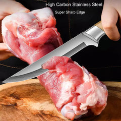 High-carbon German stainless steel blade on Uibkor boning knife