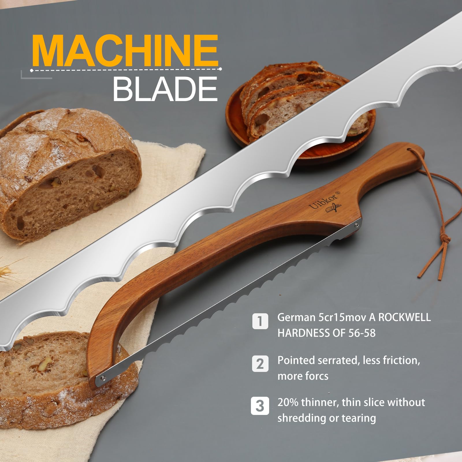Bread bow knife designed for homemade bread slicing