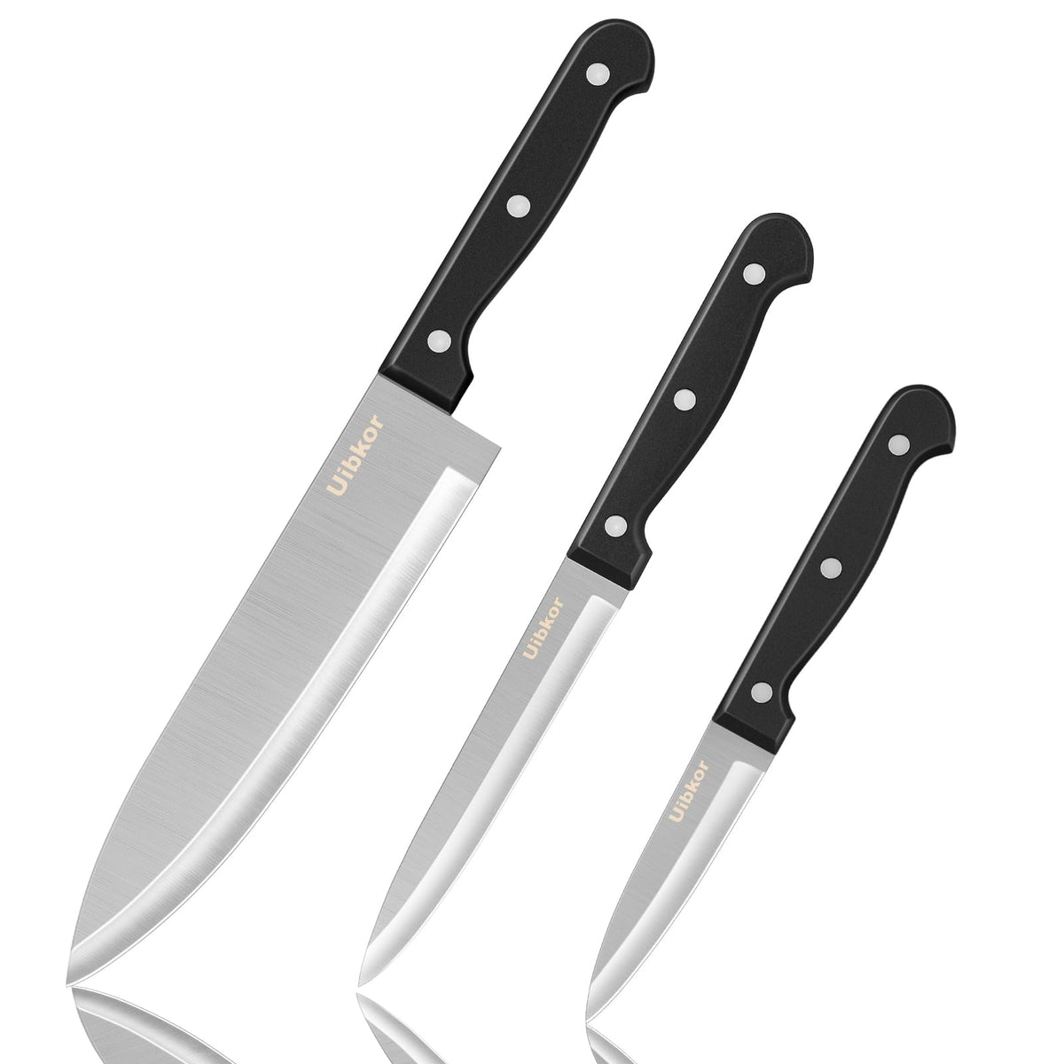 Uibkor kitchen knife set with 8 inch chef knife