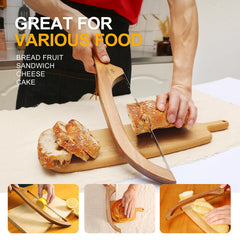 Bread slicer knife with premium stainless steel blade