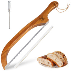 Uibkor wooden bread bow knife 16inch serrated blade