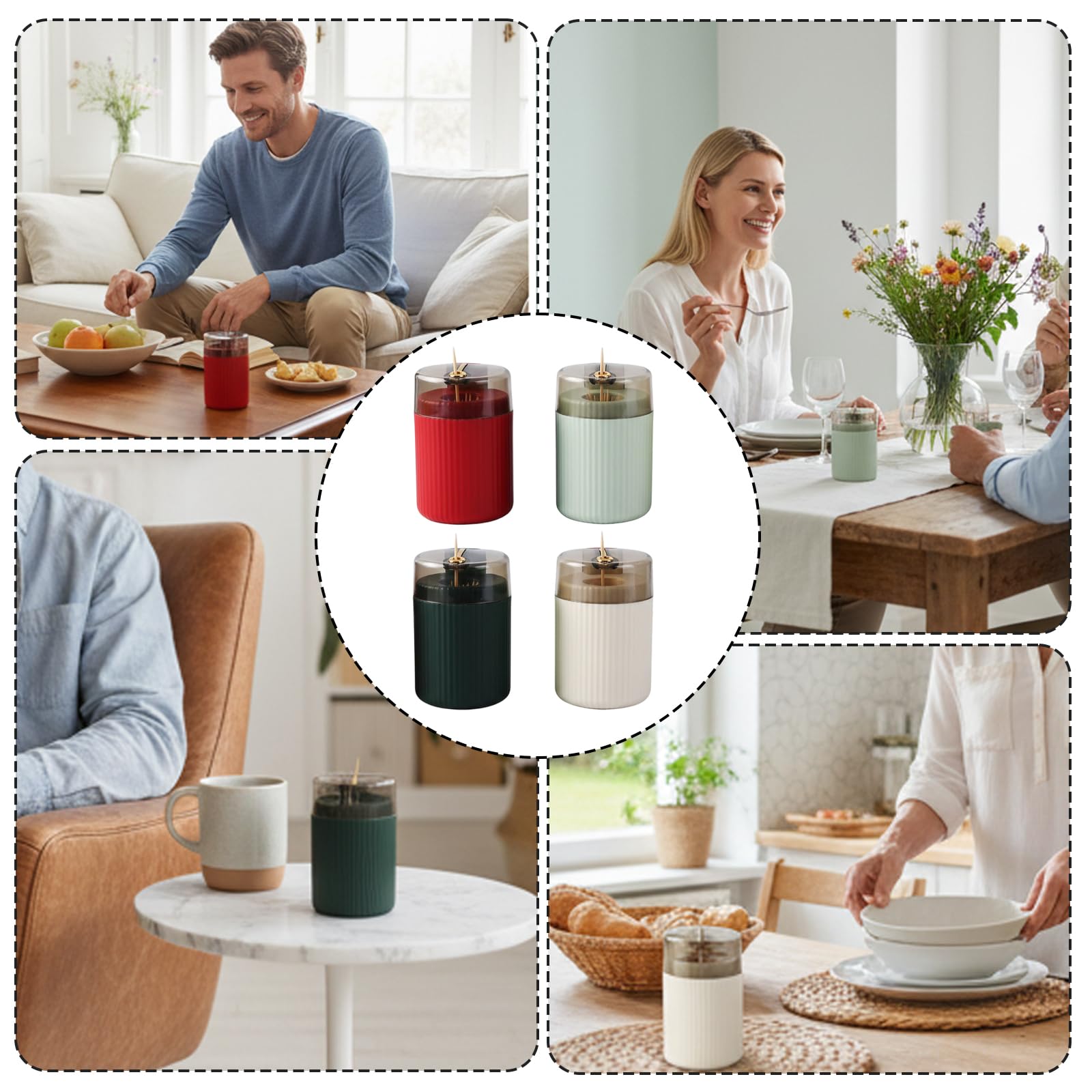 Space saving toothpick dispenser set for organized kitchen